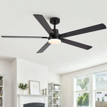 Load image into Gallery viewer, Ceiling Fan With Lights And Remot With Quiet DC Motor, 6 Speeds, Reversible Blades - Black