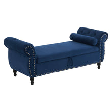 Load image into Gallery viewer, Luxurious Velvet Multifunctional Storage Ottoman Bench With Pillow
