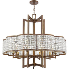 Load image into Gallery viewer, 30" Ten Light Dimmable Chandelier With Shades - Bronze