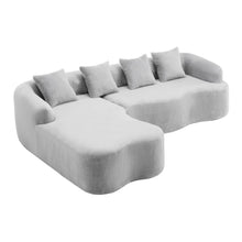 Load image into Gallery viewer, Modular L-Shape Sectional Sofa With Curved Chaise
