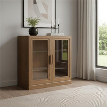 Load image into Gallery viewer, 31'' Wood Accent Cabinet With Two Doors - Brown
