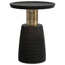 Load image into Gallery viewer, Metal Round End Table - Black / Gold