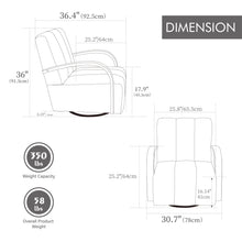 Load image into Gallery viewer, 360° Swivel Accent Chair With Armrests