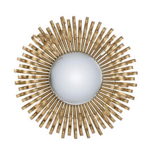 Load image into Gallery viewer, 27" Sunburst Iron Framed Accent Mirror - Gold