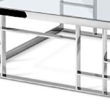 Load image into Gallery viewer, Glass Square Coffee Table - Silver And Clear