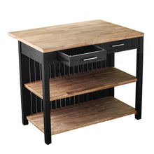 Load image into Gallery viewer, 44" Kitchen Island With Storage - Natural / Black