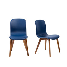 Load image into Gallery viewer, Upholstered Leather Dining Side Chairs (Set of 2) - Blue