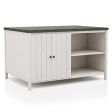 Load image into Gallery viewer, Counter Height Dining Table With Storage Cabinet Base - Dark Gray / Off White / Off White / Gray