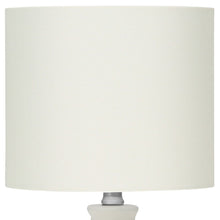 Load image into Gallery viewer, Ceramic Round Table Lamp With Drum Shade - Cream
