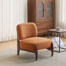 Load image into Gallery viewer, Modern Boucle Lounge Chair With Solid Wood Fram
