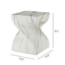 Load image into Gallery viewer, Outdoor End Table, Round Side Table For Patio And Garden - Marble