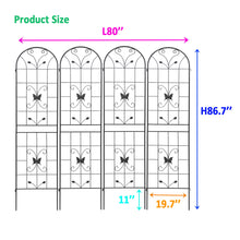 Load image into Gallery viewer, Garden Metal Trellis Rustproof Trellis For Climbing Plants Outdoor Flower Support