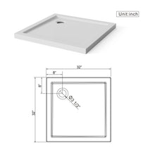 Load image into Gallery viewer, In Corner Drain Shower Base
