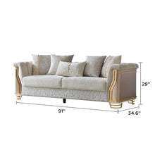 Load image into Gallery viewer, Chateau - Sofa - Cream / Brown