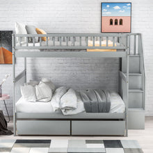 Load image into Gallery viewer, Bunk Bed With Staircase