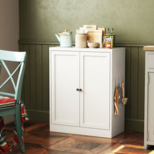 Load image into Gallery viewer, Pantry Cabinet With Adjustable Shelves Freestanding Kitchen Storage Organizer - White