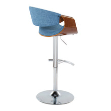 Load image into Gallery viewer, Curvo - Mid Century Modern Adjustable Barstool With Swivel With Rounded T Footrest (Set of 2)