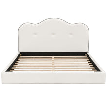 Load image into Gallery viewer, Upholstered Platform Bed With Sturdy Frame And Headboard