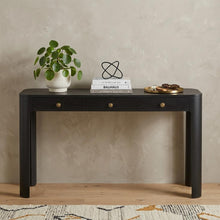 Load image into Gallery viewer, Console Table With Three Drawers - Black