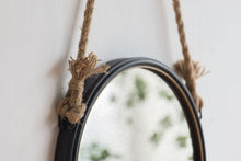 Load image into Gallery viewer, Handsome Cleveland Mirror With Rope Strap Contemporary Design Circle Mirror With Round Metal Frame For Wall Decor