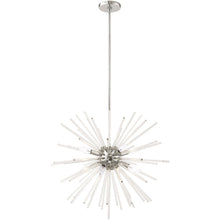 Load image into Gallery viewer, 30" Eight Light Dimmable Chandelier With Shades - Silver