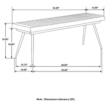 Load image into Gallery viewer, Tufted Cushion Side Bench With Tapered Legs