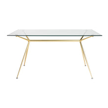 Load image into Gallery viewer, 60" Glass And Steel Dining Table - Clear