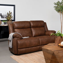 Load image into Gallery viewer, Worthington - Padded Arm Loveseat - Dark Brown