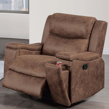 Load image into Gallery viewer, 1 Piece Manual Recliner With Padded Seat And Backrest, Square Arms For Living Room - Walnut