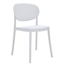 Load image into Gallery viewer, Heavy Duty Plastic Partially Open Back Dining Side Chairs (Set of 4) - White