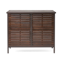 Load image into Gallery viewer, Bar Table With Slat Panel Design - Dark Brown
