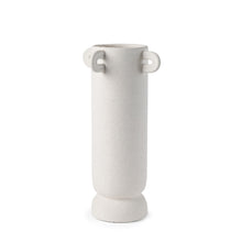 Load image into Gallery viewer, Cylinder Table Vase With Handles (608366) - Off White