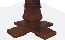 Load image into Gallery viewer, 58" Solid Wood Pedestal Base Round Top Dining Table - Brown