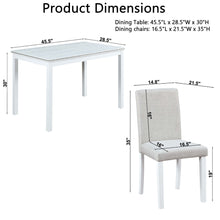 Load image into Gallery viewer, Dining Table Set With Crystal Decoration And Upholstered Chairs