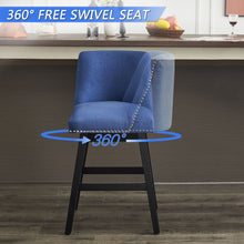 Load image into Gallery viewer, Upholstered Swivel Bar Stool