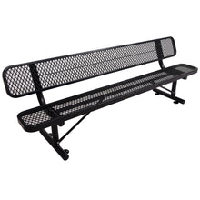 Load image into Gallery viewer, 6' Outdoor Steel Bench With Backrest