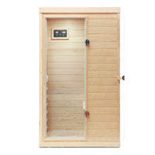 Load image into Gallery viewer, Hemlock Mini 1 Person Far Infrared Door Indoor Sauna Room