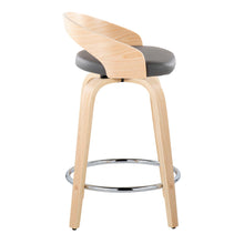 Load image into Gallery viewer, Grotto - Contemporary Fixed Height Counter Stool & Swivel, Round Footrest (Set of 2)