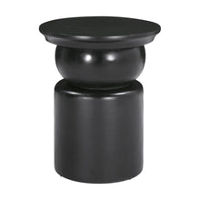 Load image into Gallery viewer, 20" Solid Wood Round Drum End Table - Black