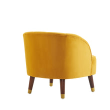 Load image into Gallery viewer, Elegant Upholstered Barrel Accent Chair With Wooden Legs