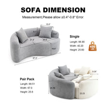 Load image into Gallery viewer, Tai Chi - Curved Dual Depth Loveseat