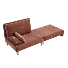 Load image into Gallery viewer, Mid Century Modern Foldable Sofa Bed, 3 In 1 Convertible Sleeper With 3 Pillows
