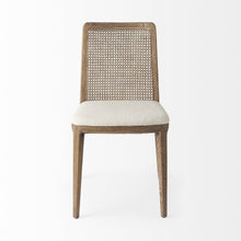 Load image into Gallery viewer, Upholstered Fabric Cross Back Side Chairs (Set of 2) - Cream