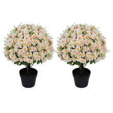 Load image into Gallery viewer, Artificial Snow Lotus Potted Plant, Artificial Floral Decor For Indoor & Outdoor Spaces - White / Pink