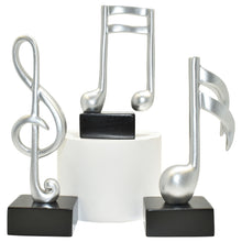 Load image into Gallery viewer, Music Tabletop Sculpture (Set of 3) - Silver