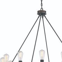 Load image into Gallery viewer, 37'' Candle Style Twelve Light Metal Dimmable Chandelier - Brown / Black