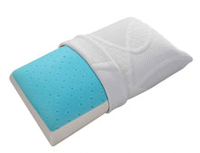 Load image into Gallery viewer, Cool Gel Memory Foam Queen Bed Pillow - Blue