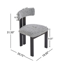 Load image into Gallery viewer, Modern Upholstered Armless Dining Chairs With Metal Legs