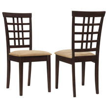 Load image into Gallery viewer, Lattice Back Side Chair (Set of 2) - Brown