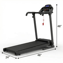 Load image into Gallery viewer, 2.5Hp Portable Treadmill With Handles, App Control & LED Display - Black
